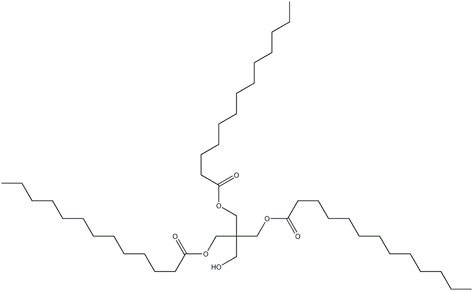 Ditridecanoic acid 2-(hydroxymethyl)-2-[(tridecanoyloxy)methyl]-1,3-propanediyl ester Structure