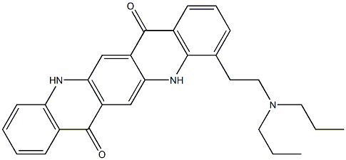 4-[2-(Dipropylamino)ethyl]-5,12-dihydroquino[2,3-b]acridine-7,14-dione Structure