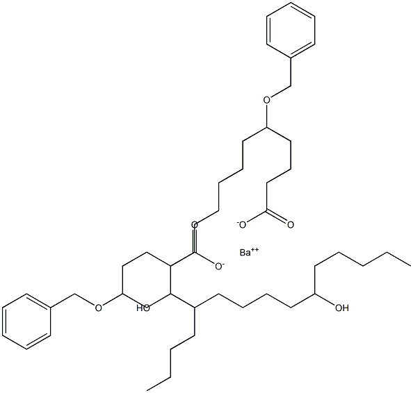 Bis(5-benzyloxy-13-hydroxystearic acid)barium salt Structure