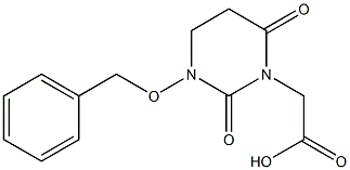 ヘキサヒドロ-3-ベンジルオキシ-2,6-ジオキソ-1-ピリミジン酢酸 化学構造式