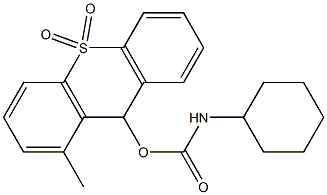 9-(Cyclohexylaminocarbonyloxy)methyl-9H-thioxanthene 10,10-dioxide,,结构式