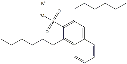 1,3-Dihexyl-2-naphthalenesulfonic acid potassium salt Struktur