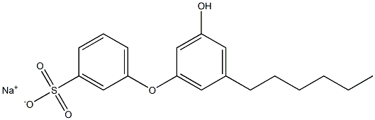 3'-Hydroxy-5'-hexyl[oxybisbenzene]-3-sulfonic acid sodium salt Structure