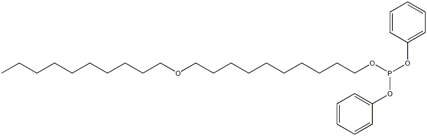 Phosphorous acid 10-(decyloxy)decyldiphenyl ester Structure