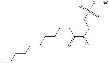 N-(10-Undecenoyl)-N-methyltaurine sodium salt Structure