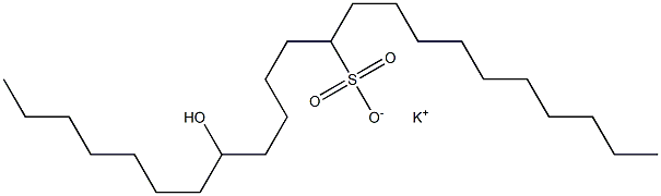 16-Hydroxytricosane-11-sulfonic acid potassium salt,,结构式