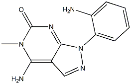 4-Amino-1-(2-aminophenyl)-5-methyl-1H-pyrazolo[3,4-d]pyrimidin-6(5H)-one Structure