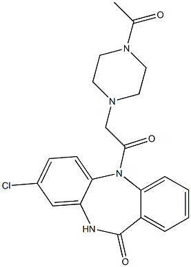  8-Chloro-5-[[4-acetylpiperazin-1-yl]acetyl]-5,10-dihydro-11H-dibenzo[b,e][1,4]diazepin-11-one