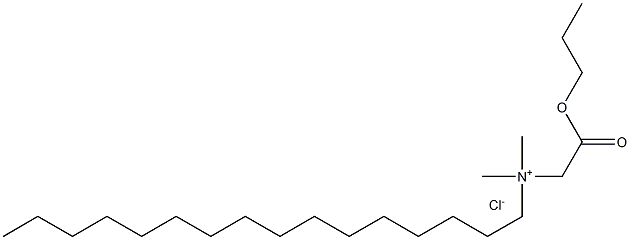 N,N-Dimethyl-N-(propoxycarbonylmethyl)hexadecylammonium chloride Struktur