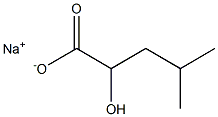 2-ヒドロキシ-4-メチル吉草酸ナトリウム 化学構造式