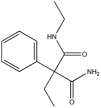 2-Ethyl-2-phenyl-N-ethylmalonamide Struktur