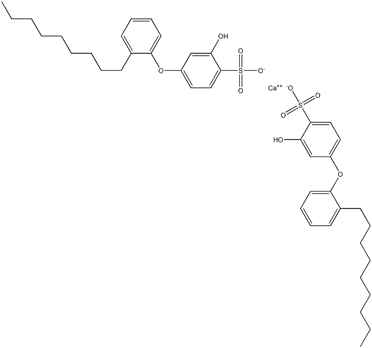 Bis(3-hydroxy-2'-nonyl[oxybisbenzene]-4-sulfonic acid)calcium salt Structure