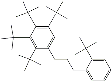 1-(2,3,4,5-Tetra-tert-butylphenyl)-3-(2-tert-butylphenyl)propane,,结构式