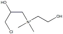 3-Chloro-2-hydroxy-N-(2-hydroxyethyl)-N,N-dimethyl-1-propanaminium,,结构式