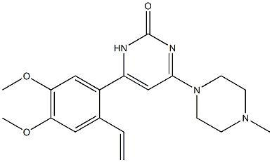 6-(2-Ethenyl-4,5-dimethoxyphenyl)-4-(4-methyl-1-piperazinyl)pyrimidin-2(1H)-one Structure