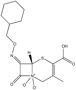 7-[(Z)-(Cyclohexylmethoxy)imino]-3-methyl-4-carboxycepham-3-ene 1,1-dioxide Structure