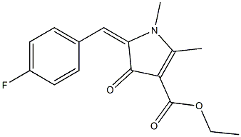 1,2-Dimethyl-4-oxo-5-(4-fluorobenzylidene)-2-pyrroline-3-carboxylic acid ethyl ester,,结构式