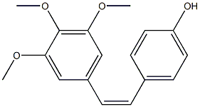 (Z)-4'-Hydroxy-3,4,5-trimethoxystilbene 结构式