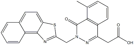 3,4-Dihydro-5-methyl-3-(naphtho[1,2-d]thiazol-2-ylmethyl)-4-oxophthalazine-1-acetic acid Structure