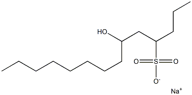 6-Hydroxytetradecane-4-sulfonic acid sodium salt,,结构式