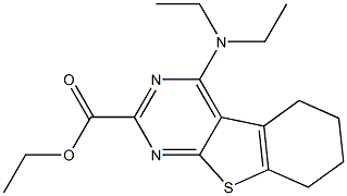 5,6,7,8-Tetrahydro-4-(diethylamino)[1]benzothieno[2,3-d]pyrimidine-2-carboxylic acid ethyl ester|