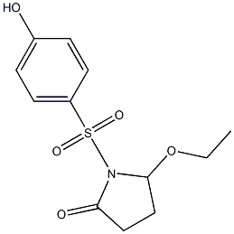 5-エトキシ-1-[[4-ヒドロキシフェニル]スルホニル]ピロリジン-2-オン 化学構造式