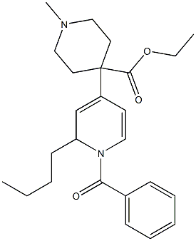 1-Methyl-4-[(1,2-dihydro-1-benzoyl-2-butylpyridin)-4-yl]piperidine-4-carboxylic acid ethyl ester Structure