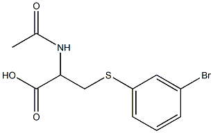 2-(Acetylamino)-3-[(3-bromophenyl)thio]propanoic acid Struktur