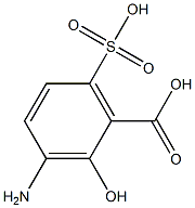 3-アミノ-6-スルホサリチル酸 化学構造式