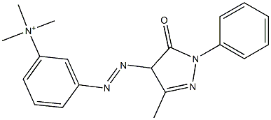 3-[[(4,5-Dihydro-3-methyl-5-oxo-1-phenyl-1H-pyrazol)-4-yl]azo]-N,N,N-trimethylbenzenaminium Struktur