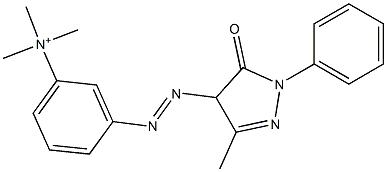 3-[[(4,5-Dihydro-3-methyl-5-oxo-1-phenyl-1H-pyrazol)-4-yl]azo]-N,N,N-trimethylbenzenaminium Structure