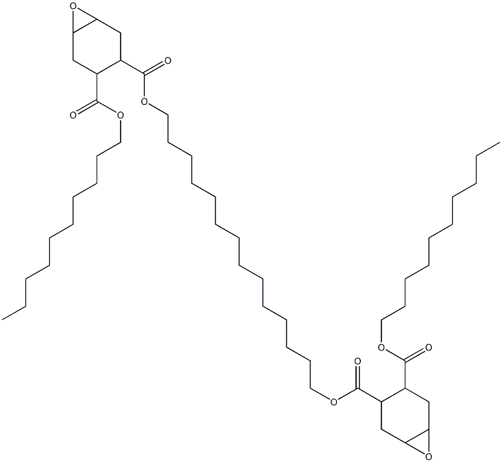 Bis[2-(decyloxycarbonyl)-4,5-epoxy-1-cyclohexanecarboxylic acid]1,14-tetradecanediyl ester Struktur