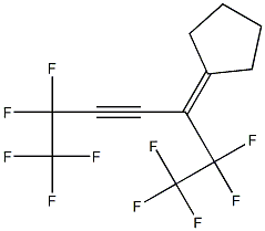 5-シクロペンチリデン-1,1,1,2,2,6,6,7,7,7-デカフルオロ-3-ヘプチン 化学構造式