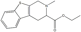 1,2,3,4-Tetrahydro-2-methyl[1]benzothieno[2,3-c]pyridine-3-carboxylic acid ethyl ester 结构式