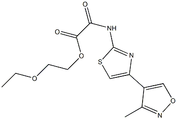 N-[4-(3-Methyl-4-isoxazolyl)-2-thiazolyl]oxamidic acid 2-ethoxyethyl ester