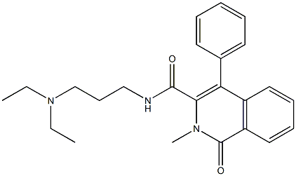 N-[3-(Diethylamino)propyl]-2-methyl-1-oxo-4-phenyl-1,2-dihydro-3-isoquinolinecarboxamide Structure