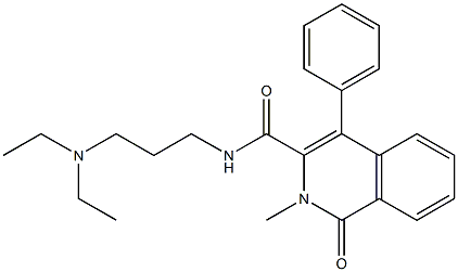 N-[3-(Diethylamino)propyl]-2-methyl-1-oxo-4-phenyl-1,2-dihydro-3-isoquinolinecarboxamide,,结构式