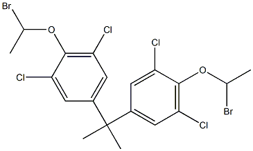 2,2-Bis[3,5-dichloro-4-(1-bromoethoxy)phenyl]propane Struktur