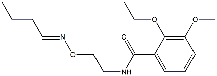 N-[2-(ブチリデンアミノオキシ)エチル]-2-エトキシ-3-メトキシベンズアミド 化学構造式