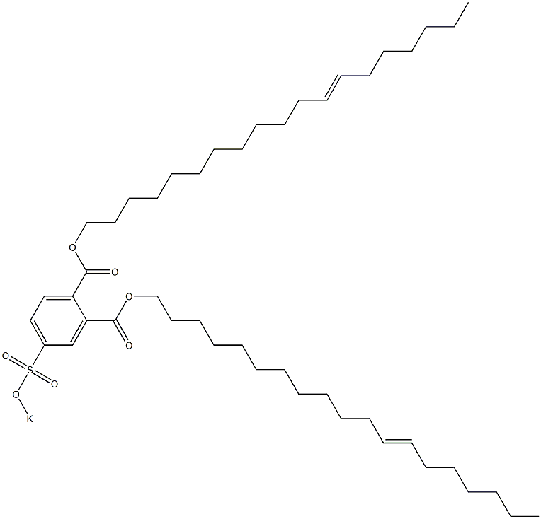 4-(Potassiosulfo)phthalic acid di(12-nonadecenyl) ester Struktur