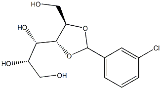 2-O,3-O-(3-Chlorobenzylidene)-L-glucitol 结构式