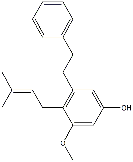 4-(3-Methyl-2-butenyl)-5-(2-phenylethyl)-3-methoxyphenol|