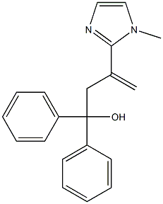 2-(4-ヒドロキシ-4,4-ジフェニル-1-ブテン-2-イル)-1-メチル-1H-イミダゾール 化学構造式