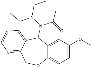 5,11-Dihydro-5-diethylaminoacetylamino-7-methoxy[1]benzoxepino[3,4-b]pyridine Struktur