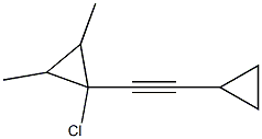 1-(Cyclopropylethynyl)-1-chloro-2,3-dimethylcyclopropane Struktur
