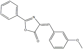 2-Phenyl-4-[(E)-(3-methoxyphenyl)methylene]-2-oxazolin-5-one Struktur