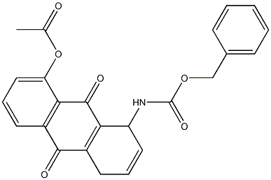 1,4-Dihydro-1-(benzyloxycarbonylamino)-8-acetyloxy-9,10-anthraquinone Struktur