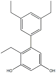 4-Ethyl-5-(3,5-diethylphenyl)benzene-1,3-diol Structure