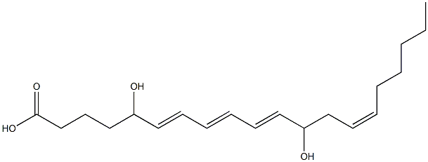 (6E,8E,10E,14Z)-5,12-Dihydroxy-6,8,10,14-icosatetraenoic acid