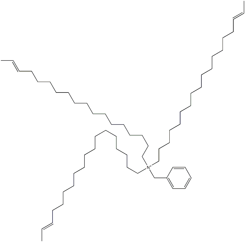 Tri(16-octadecenyl)benzylaminium,,结构式